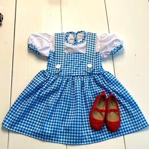 Wizard of Oz Dorothy Costume 2T size 6 shoes